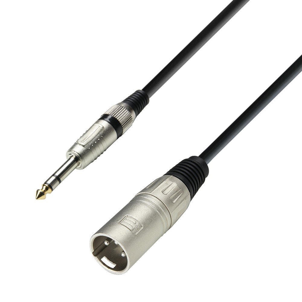 Adam Hall Cables K3 BMV 1000 Mikrofonkabel XLR male auf 6,3 mm Klinke stereo