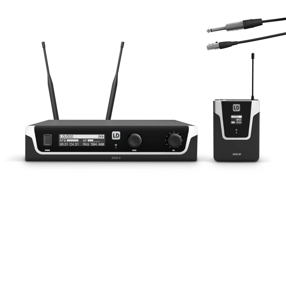 LD Systems U508 BPG Funkmikrofon System mit Bodypack und Gitarren Kabel