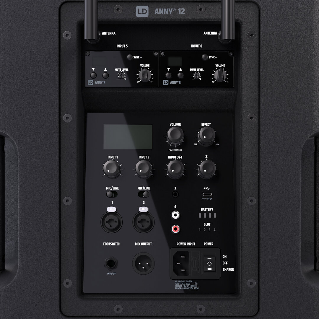 LD Systems ANNY 12 BPH2 B5 12" Mobiler Bluetooth PA-Lautsprecher mit Akkus