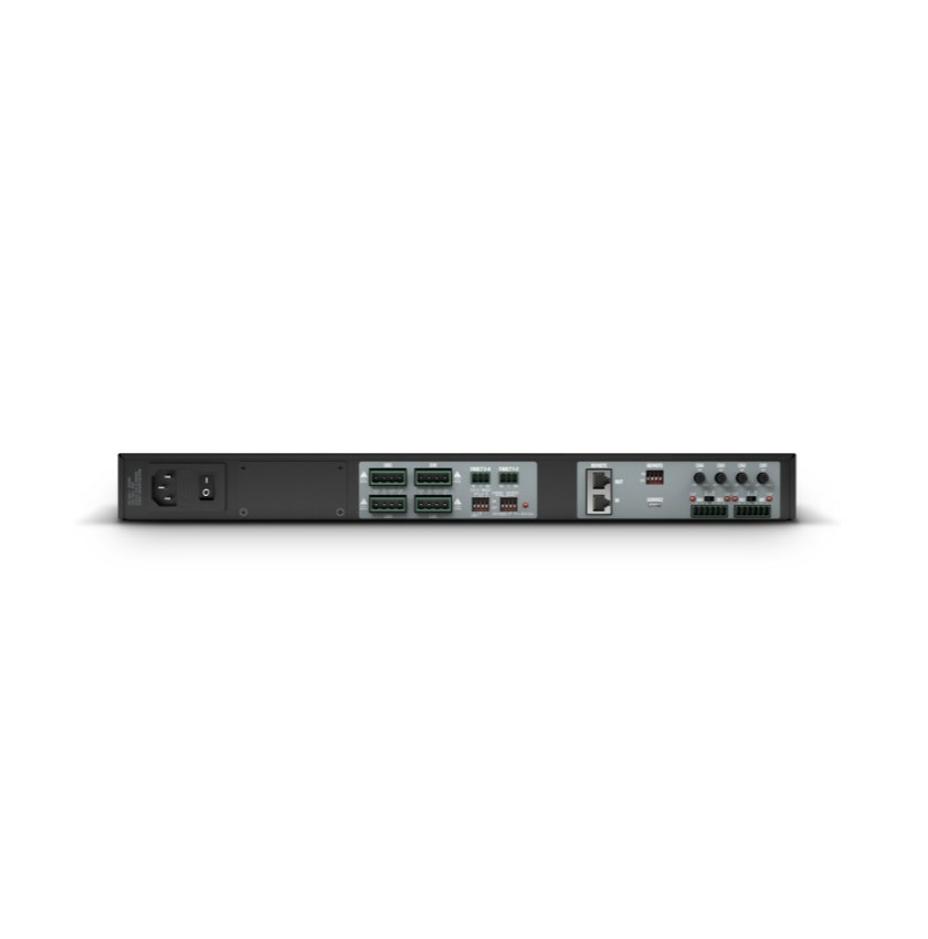 LD Systems IPA 412 T 4-Kanal DSP Installationsendstufe 4 x 120 W @ 4 Ohm / 70V/100V