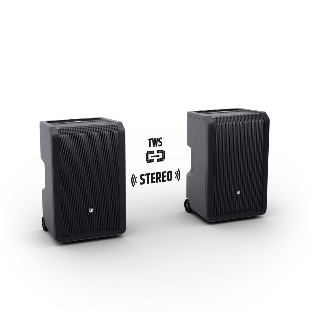 LD Systems ANNY® 10 BPH 2 B5 10" Mobiler Bluetooth PA-Lautsprecher mit Akku, Mixer + 2x Headset-Mikr