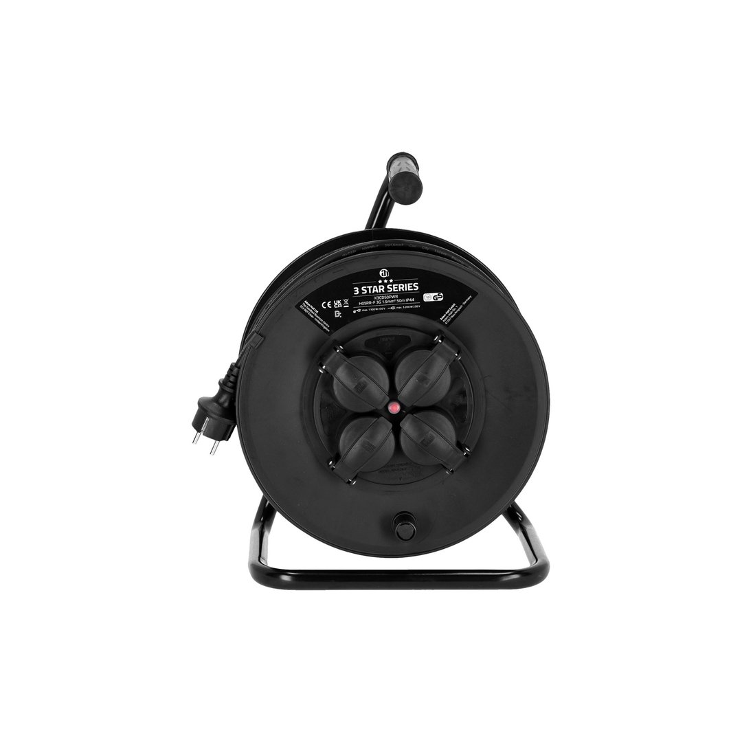 Adam Hall Cables 3 STAR CD 50 PWR Strom Kabeltrommel 4 x Schuko IP44 H05RR-F, 50 m