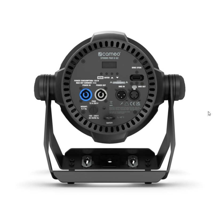 Cameo STUDIO PAR 6 G2 LED-PAR-Scheinwerfer mit 12 x RGBAWUV 6-in-1 LED