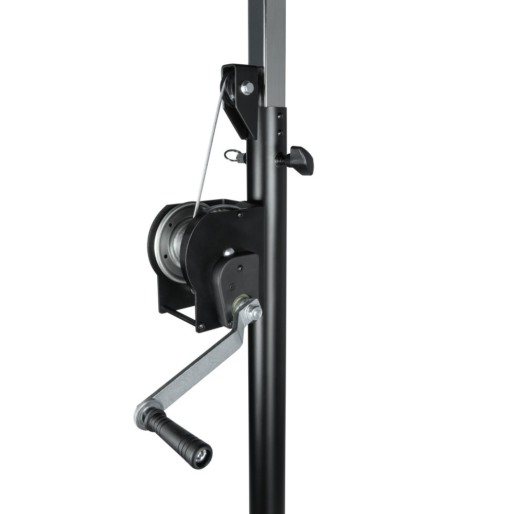 Adam Hall Stands SWU 400 T Wind up Kurbelstativ mit Traverse schwarz