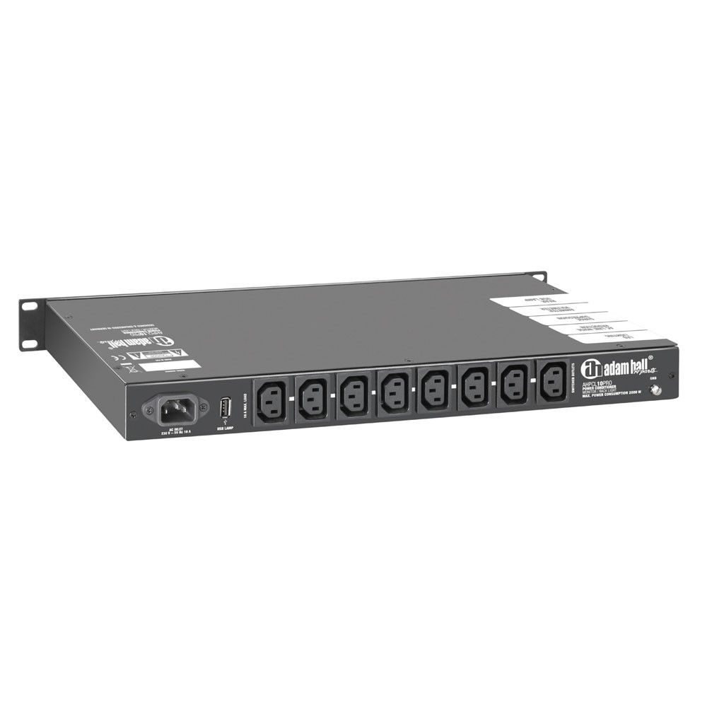 Adam Hall 19" Parts PCL 10 PRO Power Conditioner mit Volt- und Amperemeter