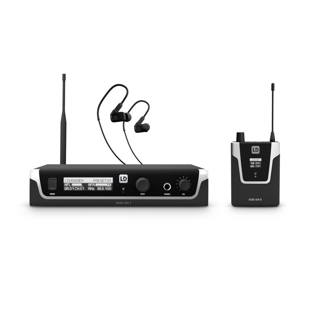 LD Systems U508 IEM HP In-Ear Monitoring-System mit Ohrhörern