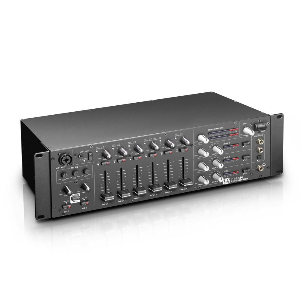 LD Systems ZONE 624 19" 4-Zonen Mixer 3HE