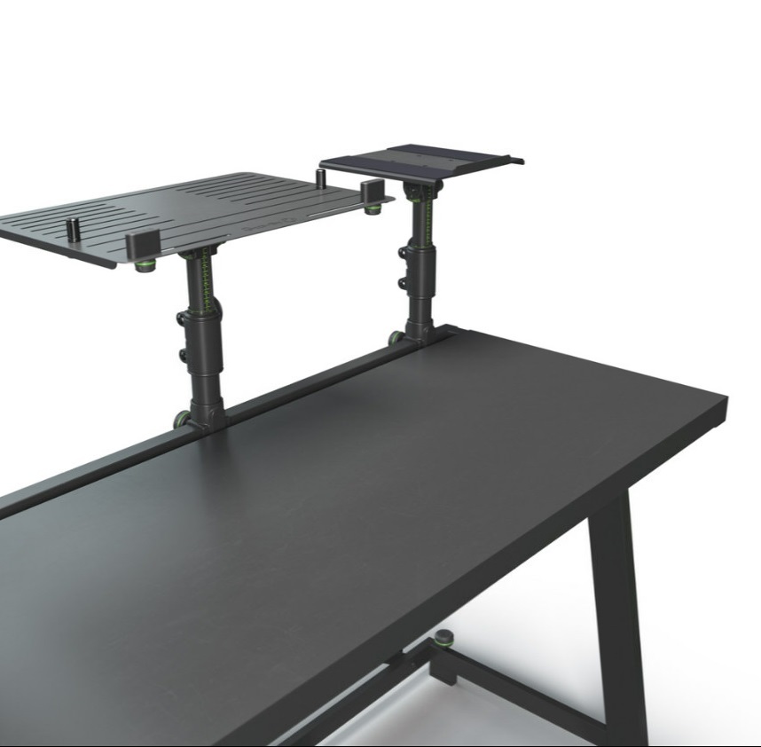 Gravity FDJT 01 DJ-Tisch mit Flexibler Lautsprecher und Laptop Ablage