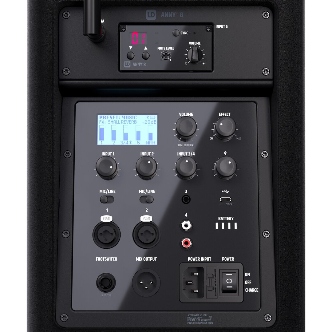 LD Systems ANNY 8 HHD B8 Tragbarer Bluetooth PA-Lautsprecher