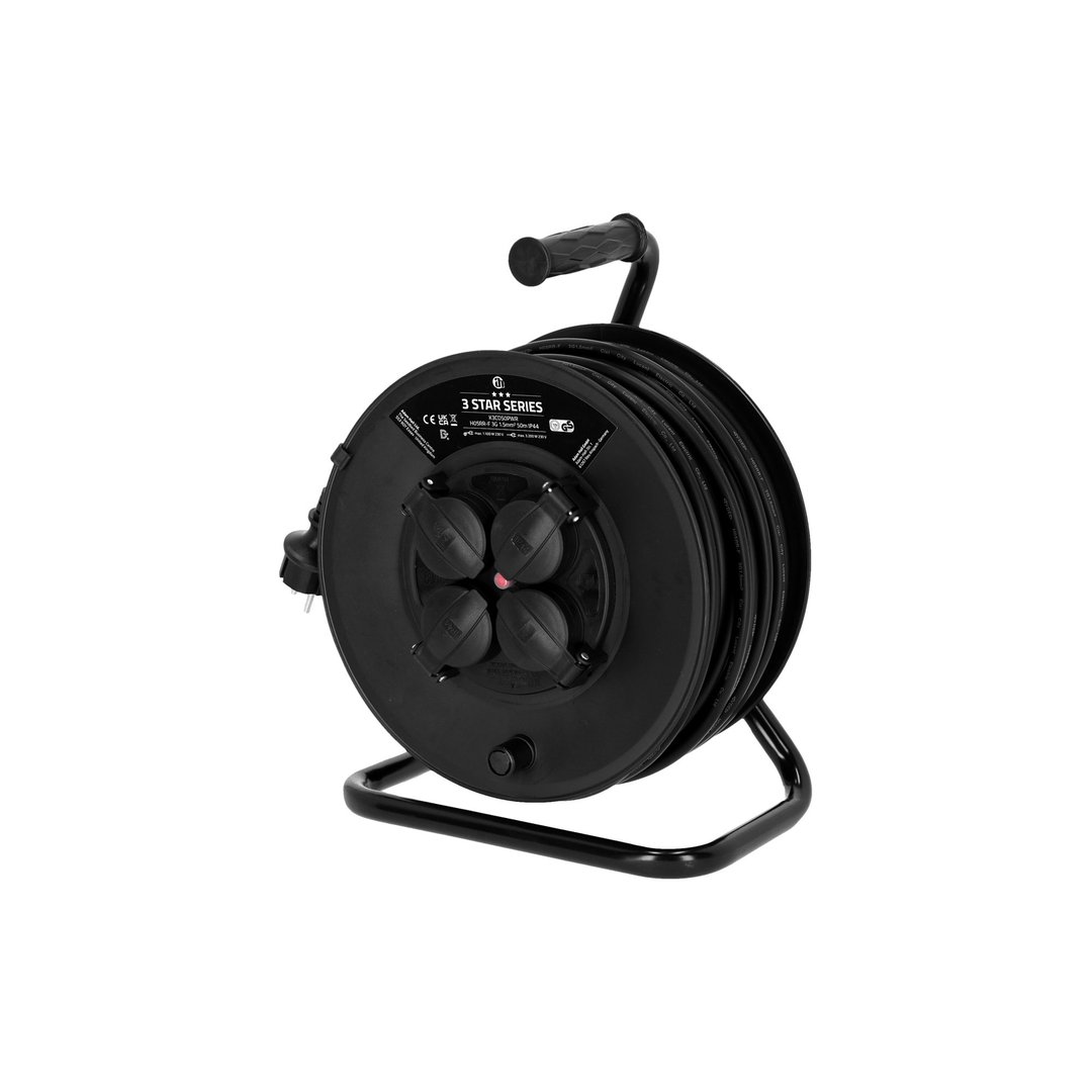 Adam Hall Cables 3 STAR CD 50 PWR Strom Kabeltrommel 4 x Schuko IP44 H05RR-F, 50 m