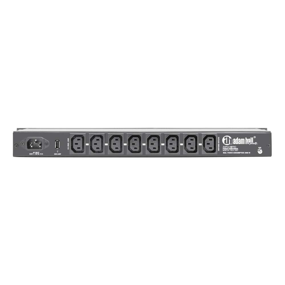 Adam Hall 19" Parts PCL 10 PRO Power Conditioner mit Volt- und Amperemeter