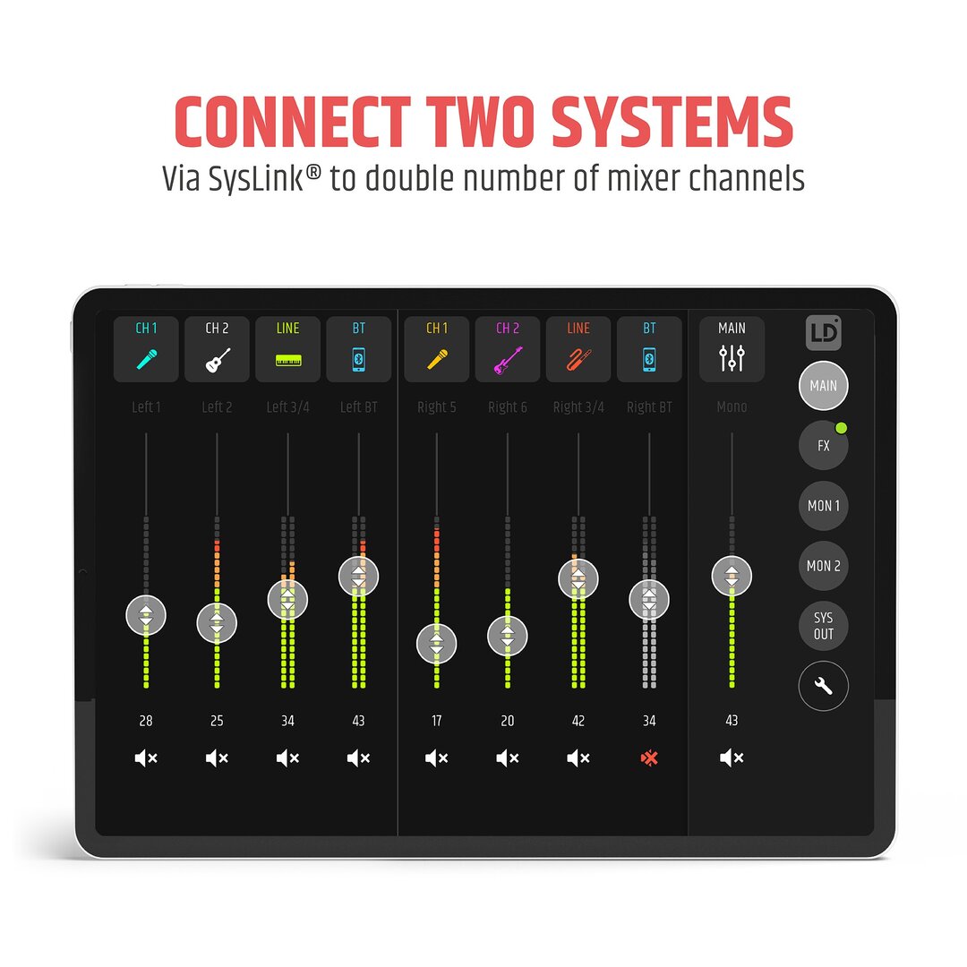 LD Systems MAUI 11 G3 MIX  Portables Cardioid Säulen PA System mit Digital-Mixer, schwarz