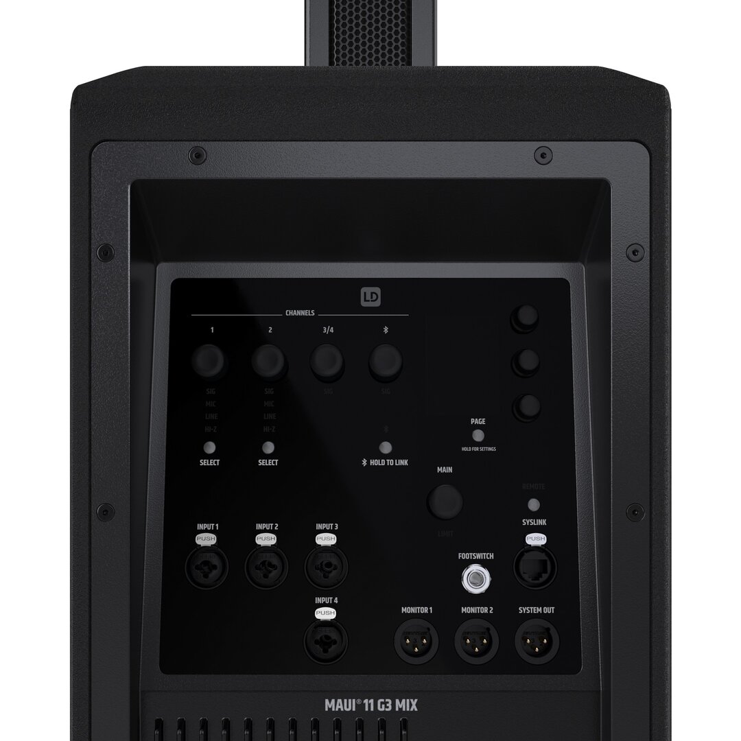 LD Systems MAUI 11 G3 MIX  Portables Cardioid Säulen PA System mit Digital-Mixer, schwarz