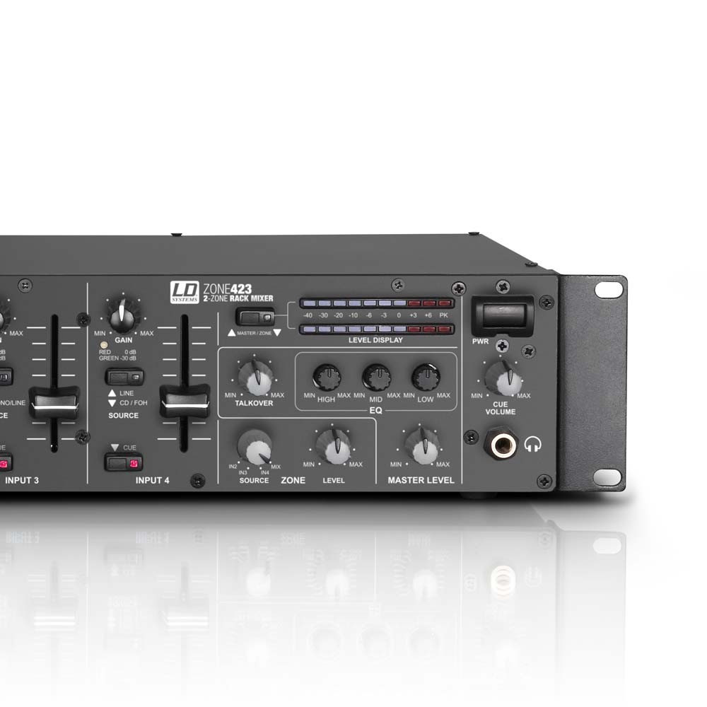 LD Systems ZONE 423 19" 2-Zonen Mixer 2HE