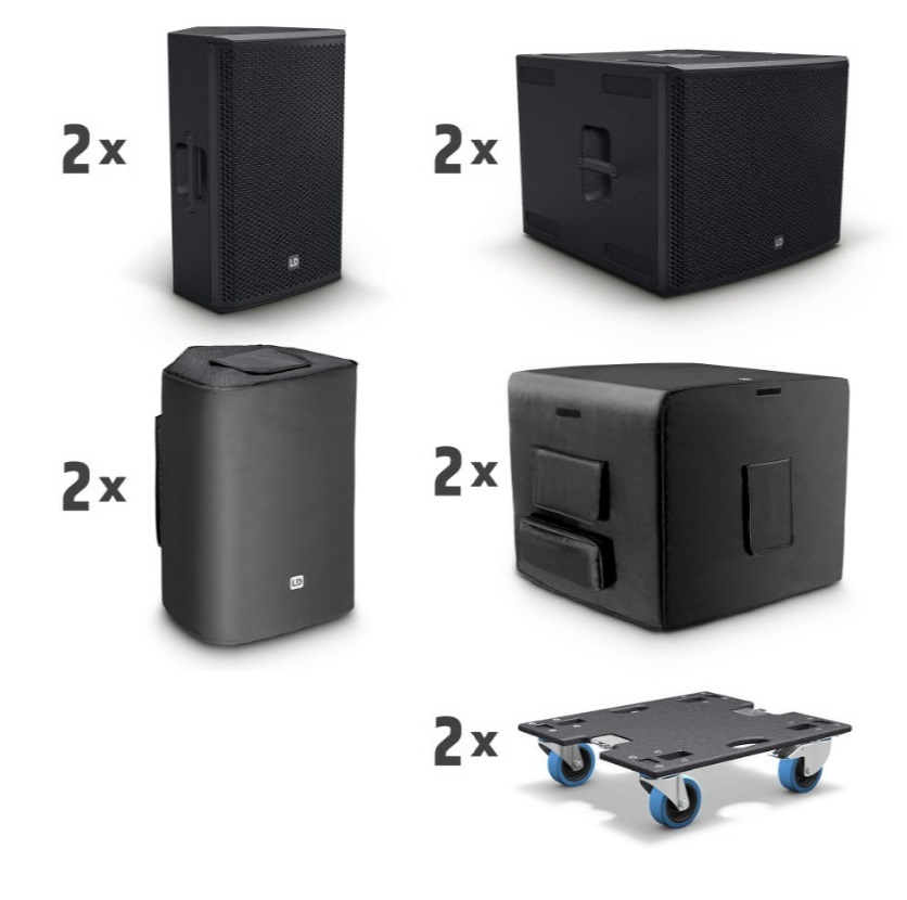 LD Systems STINGER G3 POWER SET A 2 x 12" Aktiv-PA-Lautsprecher + 2 x 18" Aktiv-Subwoofer