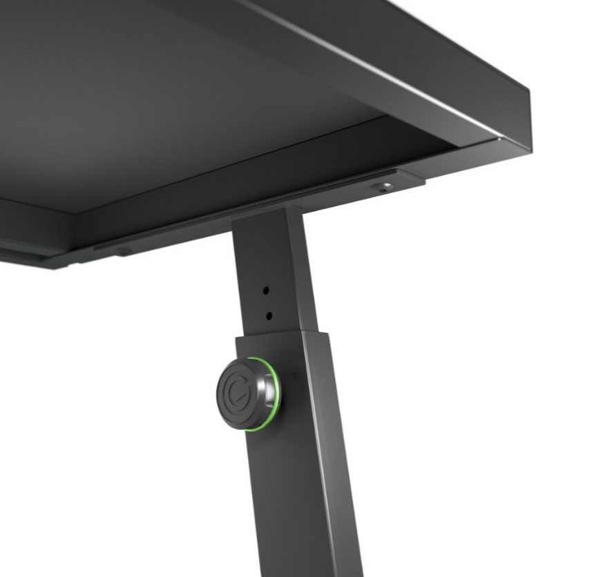 Gravity FDJT 01 DJ-Tisch mit Flexibler Lautsprecher und Laptop Ablage