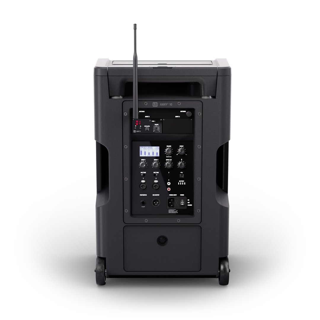 LD Systems ANNY® 10 HHD B5 10" Mobiler Bluetooth® PA-Lautsprecher mit Akku, Mixer und 1x Funkmikrofo