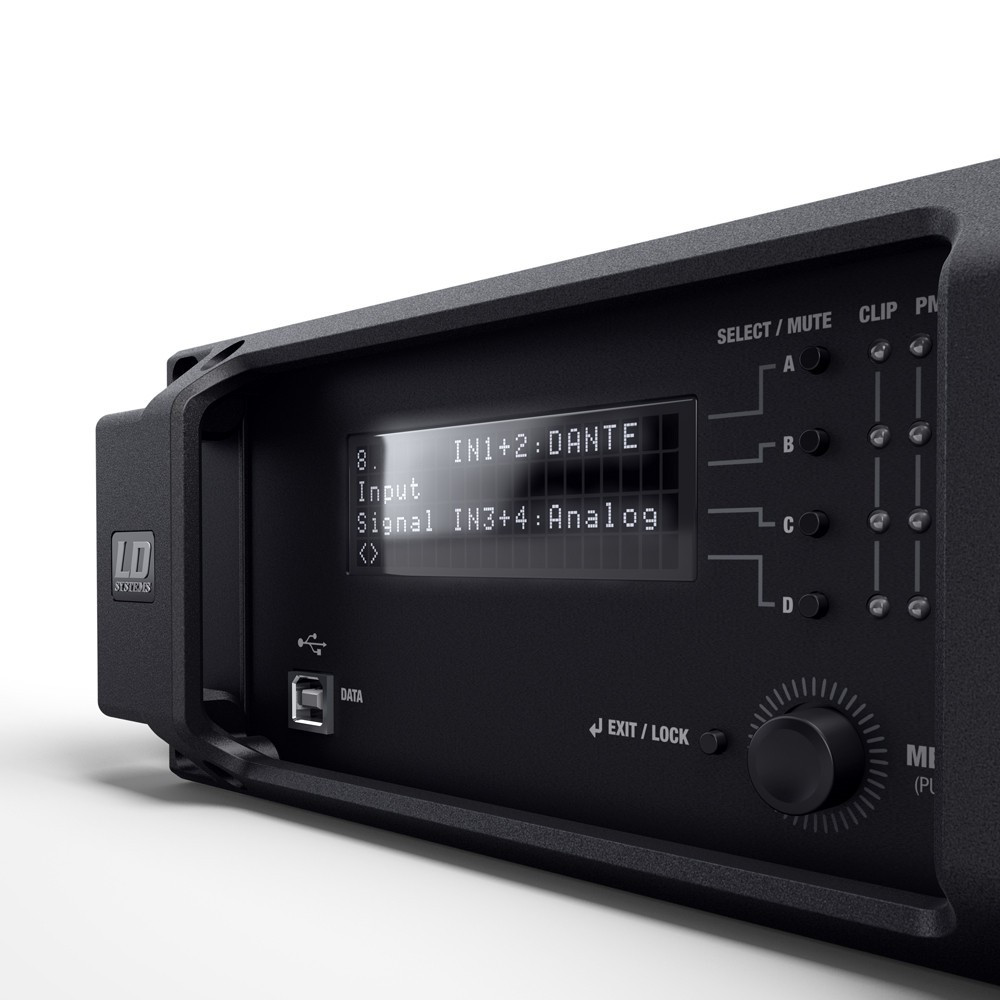 LD Systems DSP 44 K 4-Kanal DSP Endstufe mit Dante