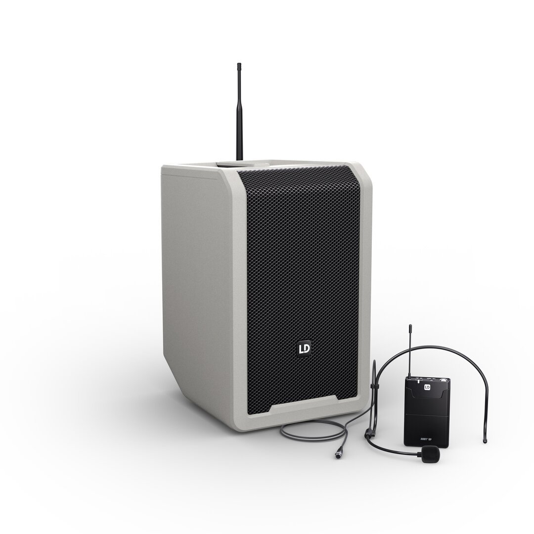 LD Systems ANNY 8 BPH B5 G Tragbarer Bluetooth PA-Lautsprecher Urban Grey