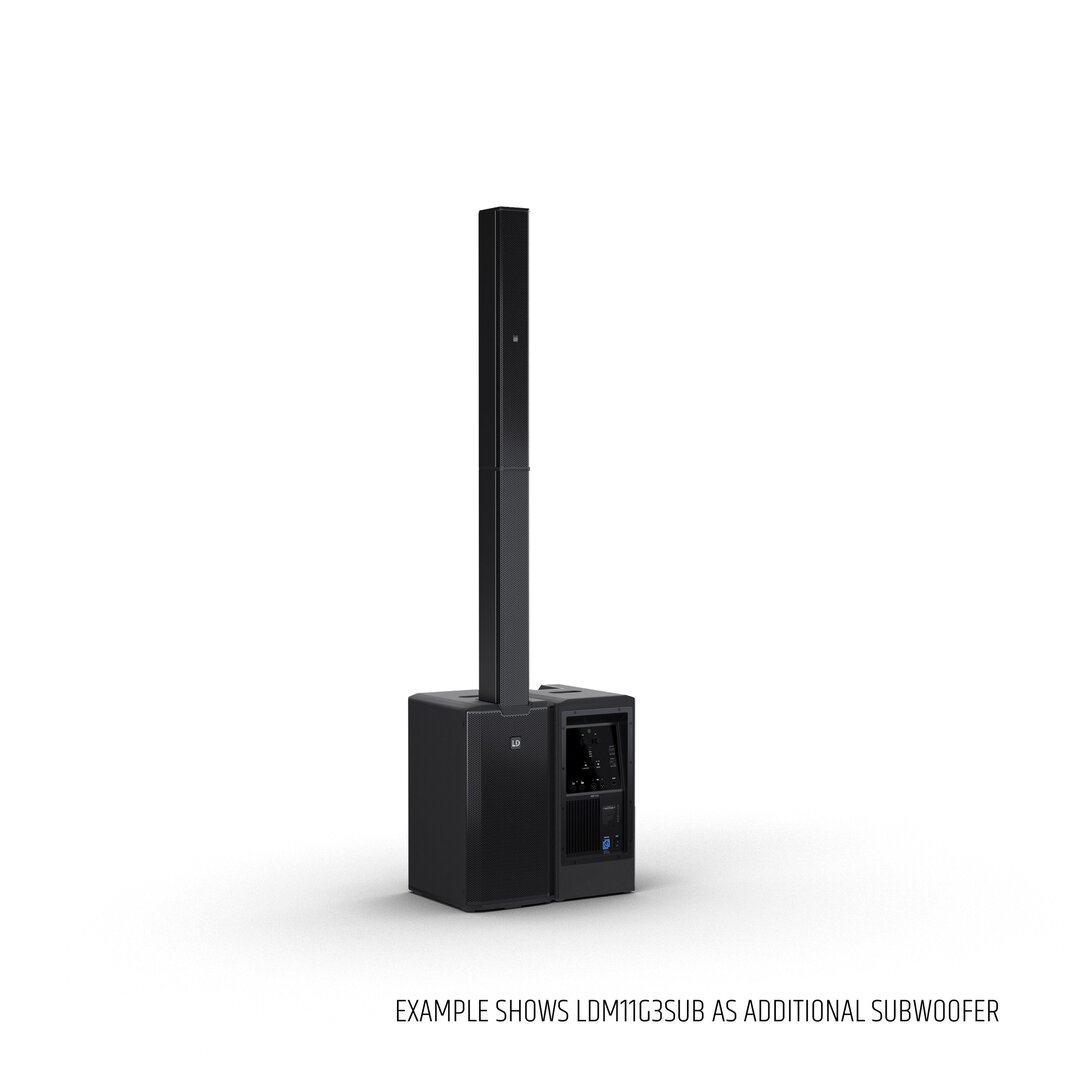 LD Systems MAUI 11 G3 MIX  Portables Cardioid Säulen PA System mit Digital-Mixer, schwarz