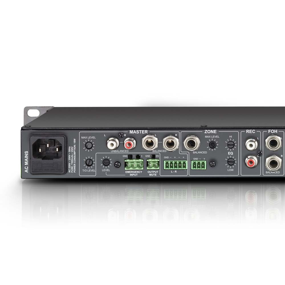 LD Systems ZONE 622 19" 2-Zonen Mixer 1HE