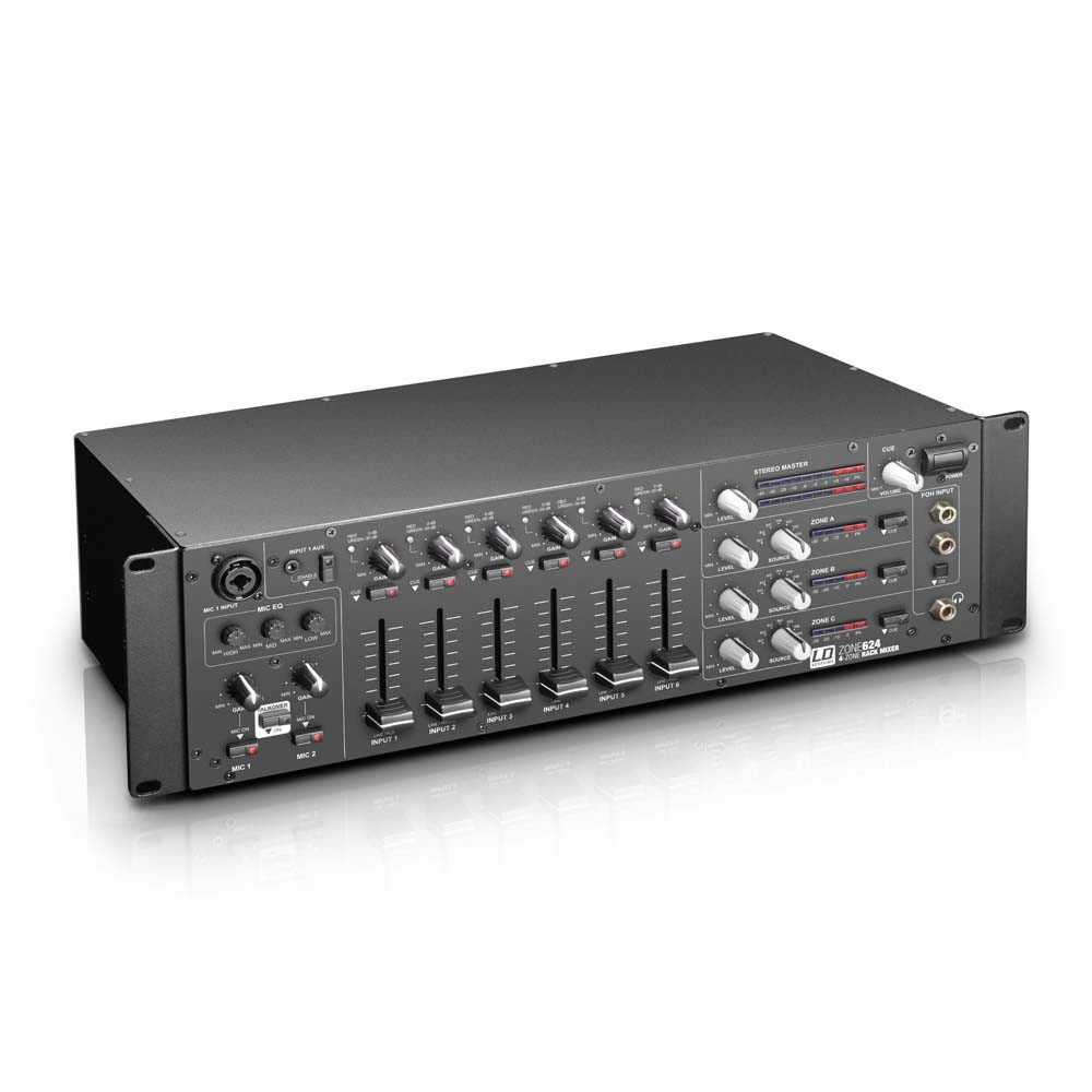 LD Systems ZONE 624 19" 4-Zonen Mixer 3HE