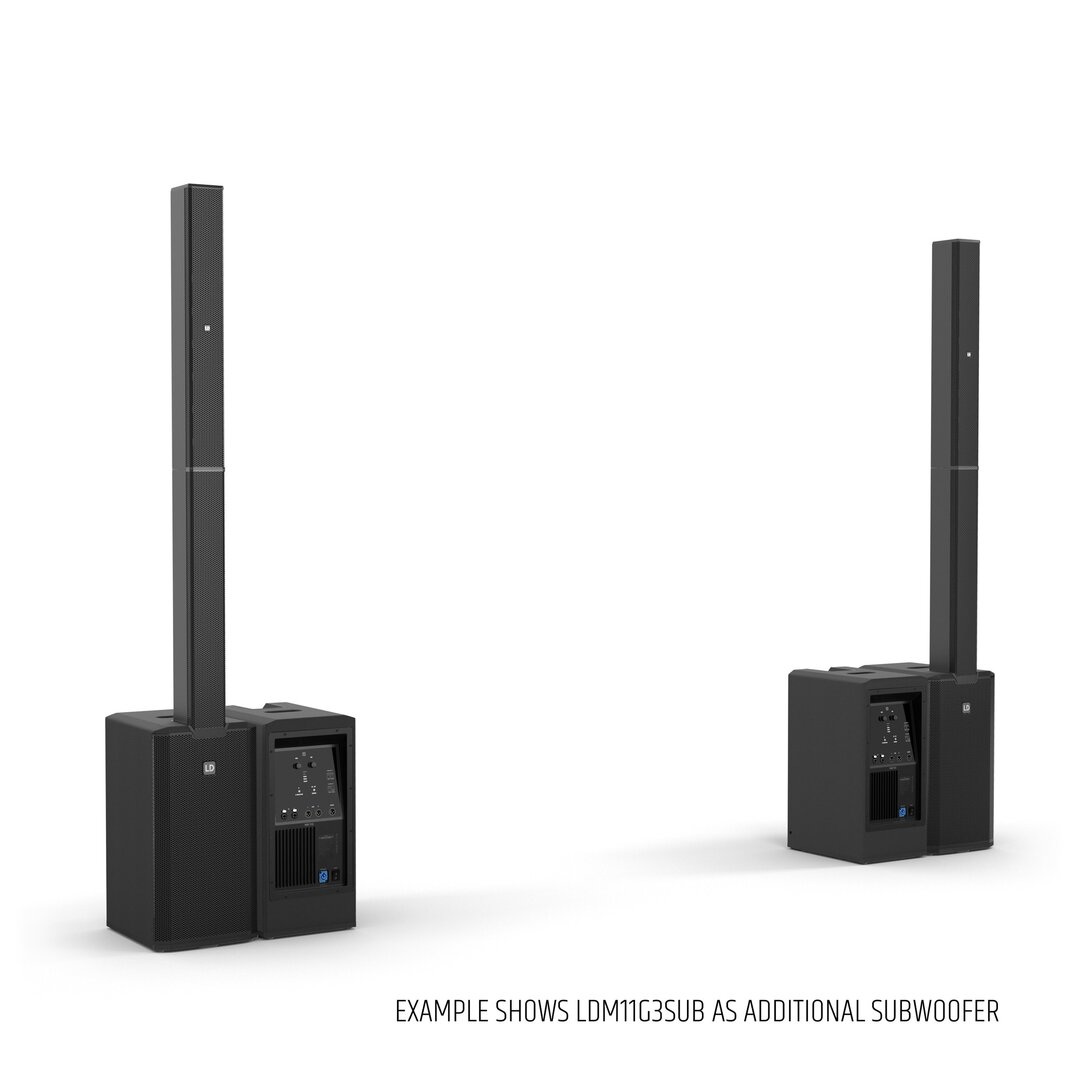 LD Systems MAUI 11 G3 MIX  Portables Cardioid Säulen PA System mit Digital-Mixer, schwarz