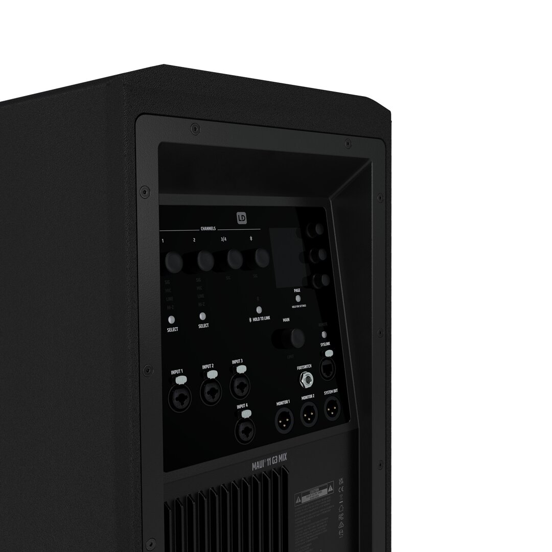 LD Systems MAUI 11 G3 MIX  Portables Cardioid Säulen PA System mit Digital-Mixer, schwarz