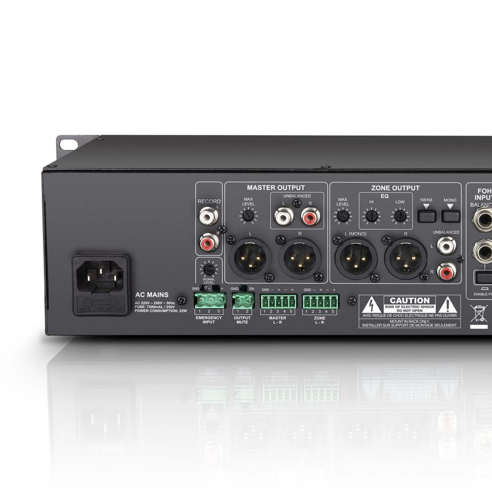 LD Systems ZONE 423 19" 2-Zonen Mixer 2HE