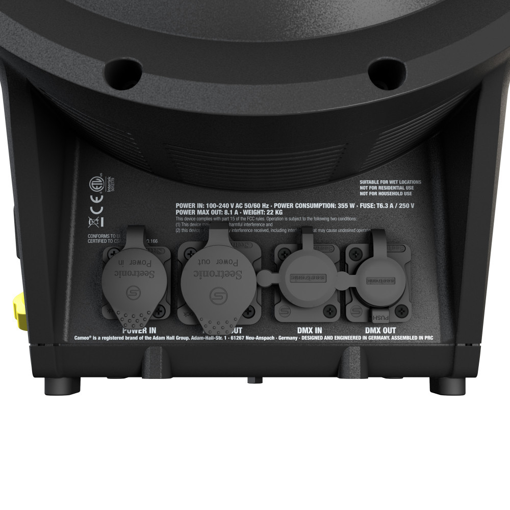 Cameo F4 FC PO IP Stangenbedienbares Outdoor-Fresnel-Spotlight mit RGBW-LED